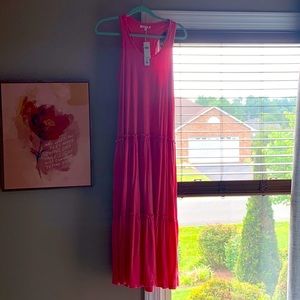 NWT pink Sundry racer-back maxi dress